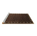 Sideview of Machine Washable Oriental Brown Industrial Rug, wshurb926brn