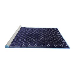 Sideview of Machine Washable Oriental Blue Industrial Rug, wshurb926blu
