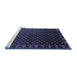 Sideview of Machine Washable Oriental Blue Industrial Rug, wshurb926blu