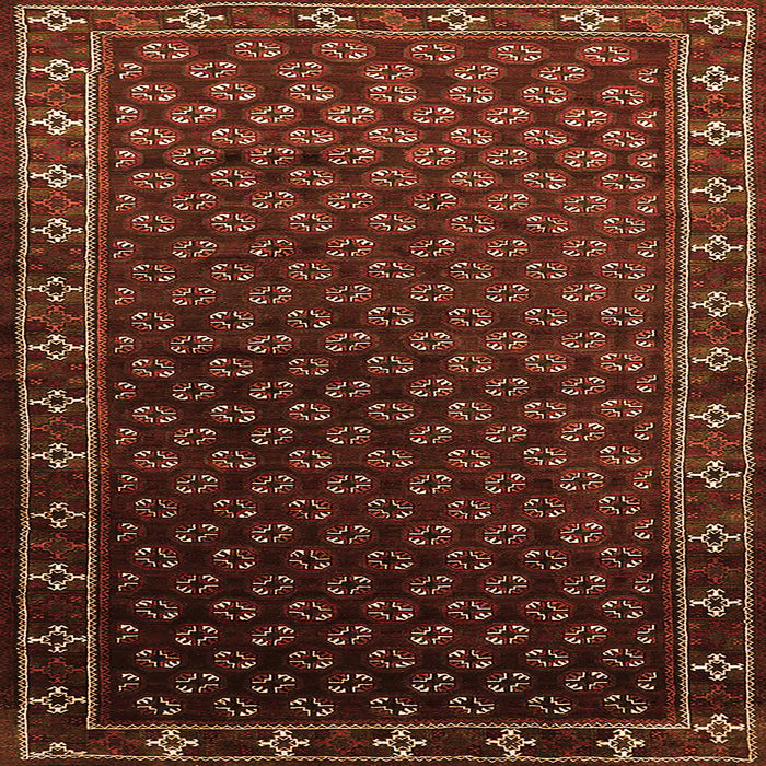 Square Machine Washable Oriental Orange Industrial Area Rugs, wshurb926org
