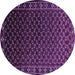 Round Oriental Purple Industrial Rug, urb926pur