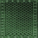 Square Oriental Emerald Green Industrial Rug, urb926emgrn