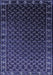 Machine Washable Oriental Blue Industrial Rug, wshurb926blu