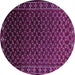 Round Oriental Pink Industrial Rug, urb926pnk