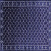 Square Oriental Blue Industrial Rug, urb926blu