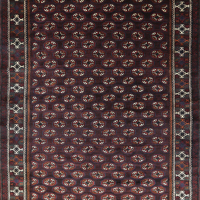 Mid-Century Modern Dark Scarlet Red Oriental Rug, urb926