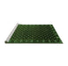 Sideview of Machine Washable Oriental Green Industrial Area Rugs, wshurb926grn