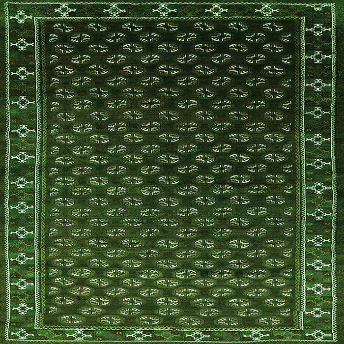 Square Machine Washable Oriental Green Industrial Area Rugs, wshurb926grn