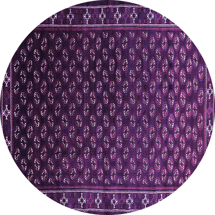 Round Machine Washable Oriental Purple Industrial Area Rugs, wshurb926pur