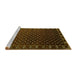 Sideview of Machine Washable Oriental Yellow Industrial Rug, wshurb926yw