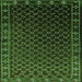 Square Oriental Green Industrial Rug, urb926grn