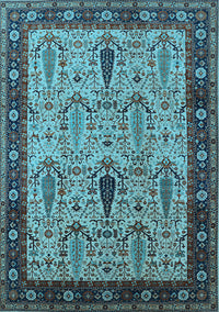 Oriental Light Blue Industrial Rug, urb927lblu