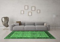 Machine Washable Oriental Emerald Green Industrial Rug, wshurb927emgrn