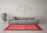 Machine Washable Oriental Red Industrial Rug, wshurb927red