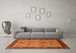 Machine Washable Oriental Orange Industrial Area Rugs in a Living Room, wshurb927org