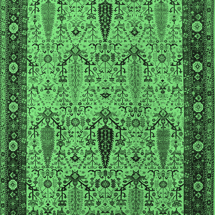 Machine Washable Oriental Emerald Green Industrial Area Rugs, wshurb927emgrn