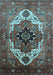 Machine Washable Persian Light Blue Traditional Rug, wshurb928lblu