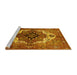 Sideview of Machine Washable Persian Yellow Traditional Rug, wshurb928yw