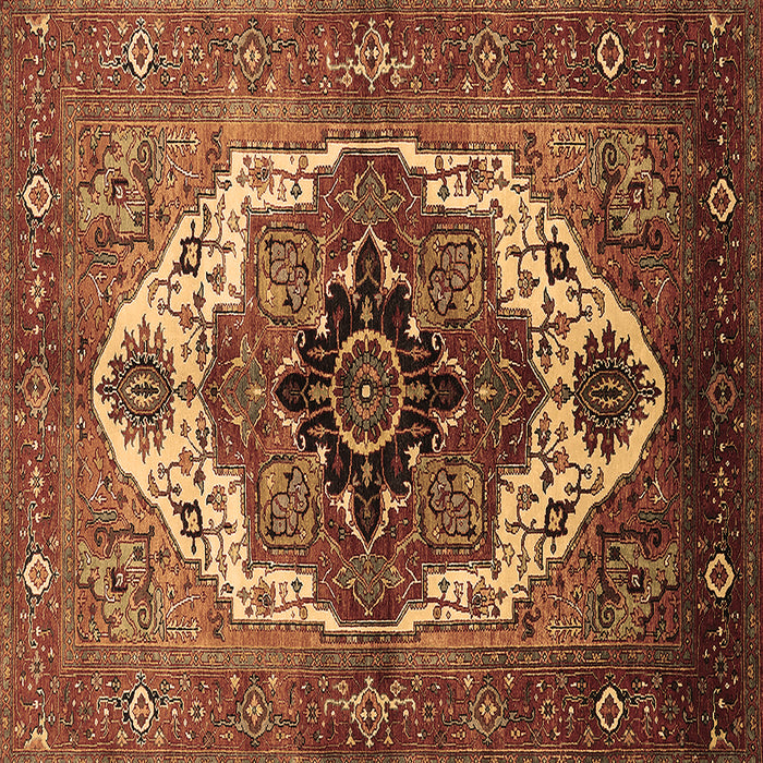 Square Persian Brown Traditional Rug, urb928brn