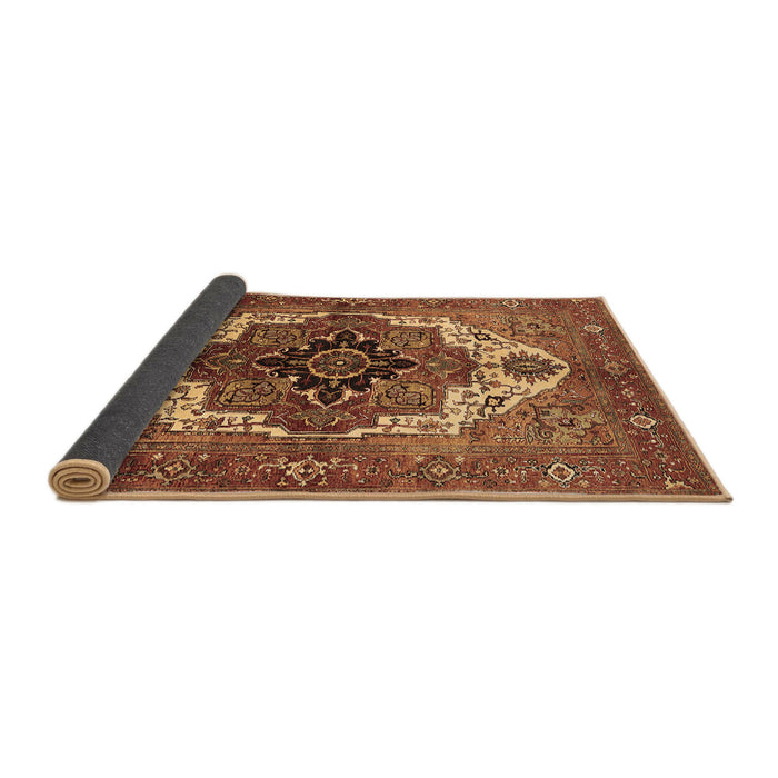 Sideview of Persian Brown Traditional Rug, urb928brn