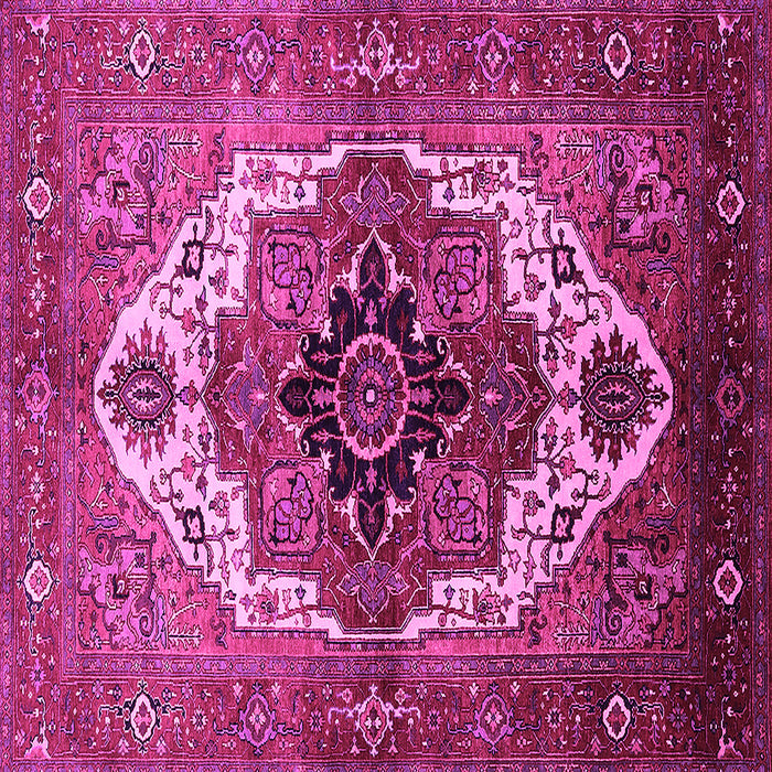 Square Machine Washable Persian Pink Traditional Rug, wshurb928pnk