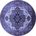 Round Persian Blue Traditional Rug, urb928blu