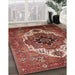 Mid-Century Modern Red Persian Rug in Family Room, urb928