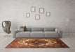 Machine Washable Persian Brown Traditional Rug in a Living Room,, wshurb928brn