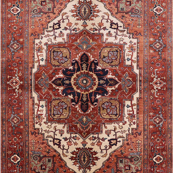 Mid-Century Modern Red Persian Rug, urb928