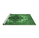 Sideview of Machine Washable Persian Emerald Green Traditional Area Rugs, wshurb928emgrn