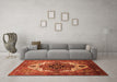 Machine Washable Persian Orange Traditional Area Rugs in a Living Room, wshurb928org