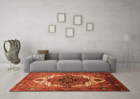 Machine Washable Persian Orange Traditional Rug, wshurb928org