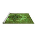 Sideview of Machine Washable Persian Green Traditional Area Rugs, wshurb928grn