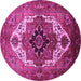 Round Persian Pink Traditional Rug, urb928pnk