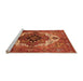 Sideview of Machine Washable Persian Orange Traditional Area Rugs, wshurb928org