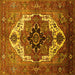 Square Persian Yellow Traditional Rug, urb928yw