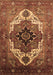 Machine Washable Persian Brown Traditional Rug, wshurb928brn