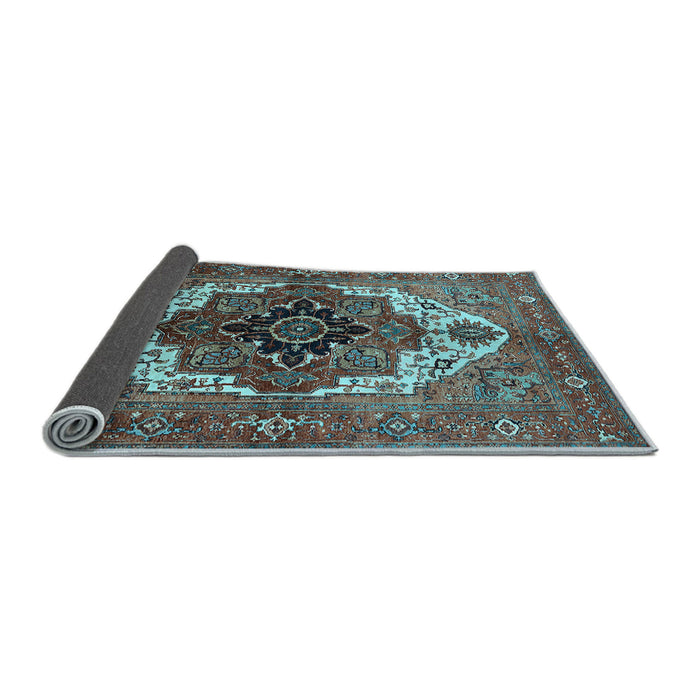 Sideview of Persian Light Blue Traditional Rug, urb928lblu