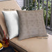 Front View of Mid-Century Modern Urban Square Dark Almond Brown Throw Pillow, 18 inch by 18 inch, pwurb929