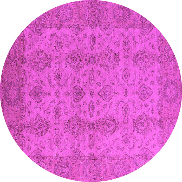 Round Oriental Pink Traditional Rug, urb929pnk
