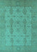 Oriental Turquoise Traditional Rug, urb929turq