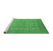 Sideview of Machine Washable Oriental Emerald Green Traditional Area Rugs, wshurb929emgrn