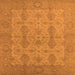 Square Oriental Orange Traditional Rug, urb929org