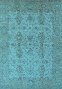 Oriental Light Blue Traditional Rug, urb929lblu