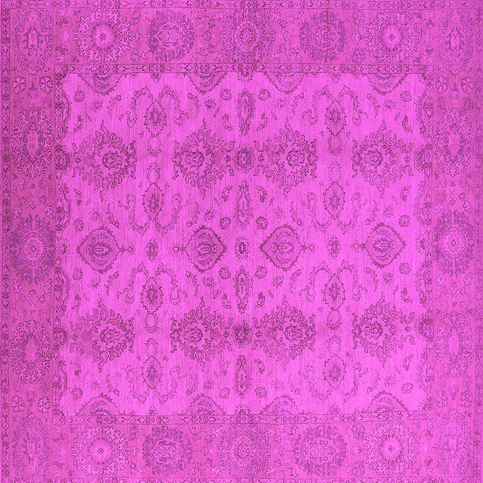 Square Machine Washable Oriental Pink Traditional Rug, wshurb929pnk