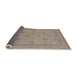 Sideview of Mid-Century Modern Dark Almond Brown Oriental Rug, urb930