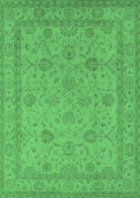 Oriental Emerald Green Traditional Rug, urb930emgrn