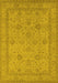 Machine Washable Oriental Yellow Traditional Rug, wshurb930yw