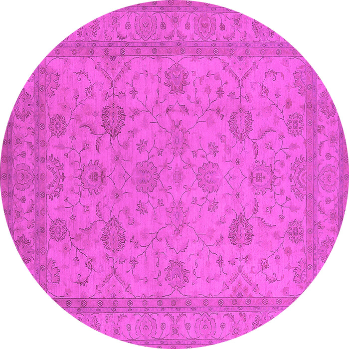 Round Oriental Pink Traditional Rug, urb930pnk