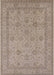 Mid-Century Modern Dark Almond Brown Oriental Rug, urb930